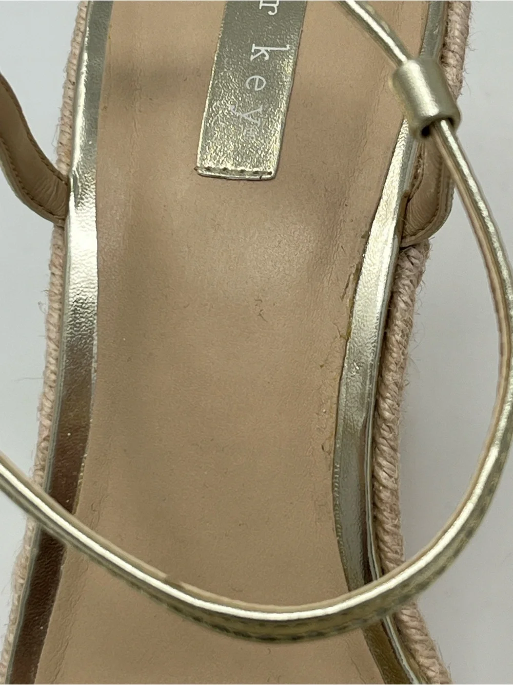 Copper Key Espadrille Wedge Sandals Size 9.5 Pastel Chevron Platform Heels Boho